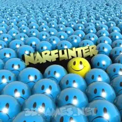 narfunter in Special Smileys style - 3D name wallpaper