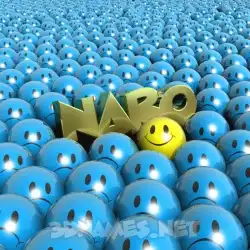 naro in Special Smileys style - 3D name wallpaper