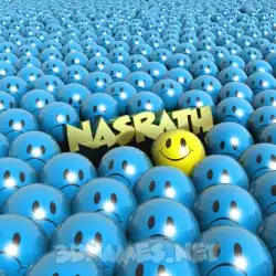 nasrath in Special Smileys style - 3D name wallpaper
