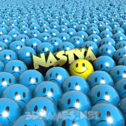 nastya in Special Smileys style - 3D name wallpaper