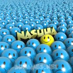 nasuha in Special Smileys style - 3D name wallpaper