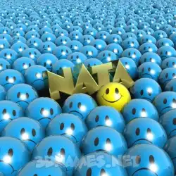 nata in Special Smileys style - 3D name wallpaper