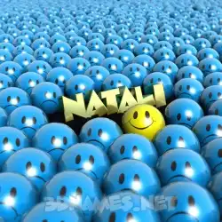 natali in Special Smileys style - 3D name wallpaper