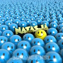 natasja in Special Smileys style - 3D name wallpaper