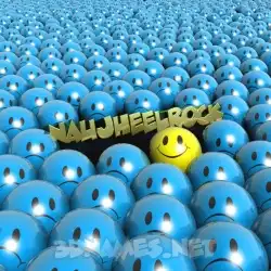 naujheelrock in Special Smileys style - 3D name wallpaper