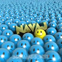 navaj in Special Smileys style - 3D name wallpaper