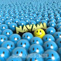 navami in Special Smileys style - 3D name wallpaper