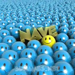 nave in Special Smileys style - 3D name wallpaper
