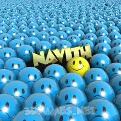 navith in Special Smileys style - 3D name wallpaper