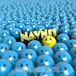 navnit in Special Smileys style - 3D name wallpaper