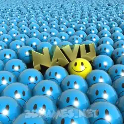 navu in Special Smileys style - 3D name wallpaper