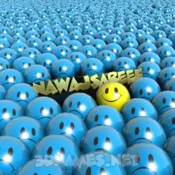 nawajsareef in Special Smileys style - 3D name wallpaper