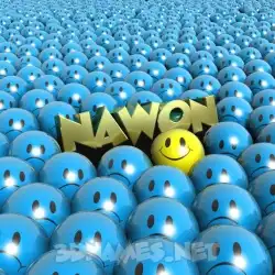 nawon in Special Smileys style - 3D name wallpaper