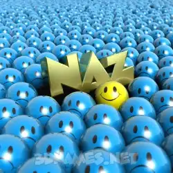 naz in Special Smileys style - 3D name wallpaper