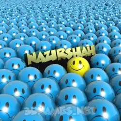 nazirshah in Special Smileys style - 3D name wallpaper
