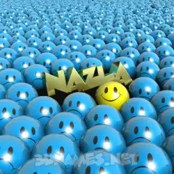 nazla in Special Smileys style - 3D name wallpaper