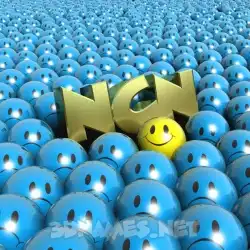 ncn in Special Smileys style - 3D name wallpaper