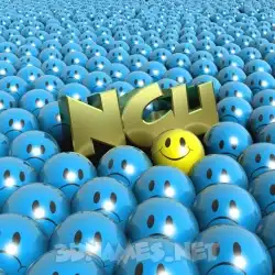 ncu in Special Smileys style - 3D name wallpaper