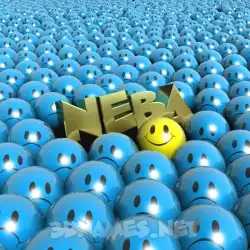 neba in Special Smileys style - 3D name wallpaper