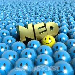 ned in Special Smileys style - 3D name wallpaper
