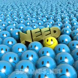 need in Special Smileys style - 3D name wallpaper