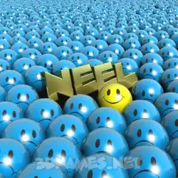 neel in Special Smileys style - 3D name wallpaper