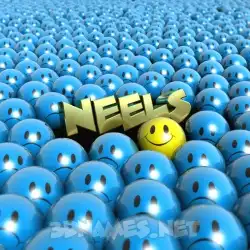 neels in Special Smileys style - 3D name wallpaper