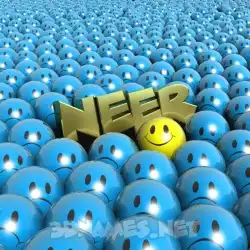 neer in Special Smileys style - 3D name wallpaper