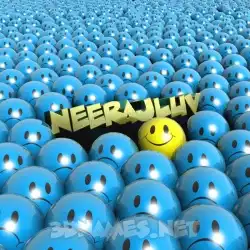 neerajluv in Special Smileys style - 3D name wallpaper