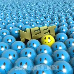 neet in Special Smileys style - 3D name wallpaper