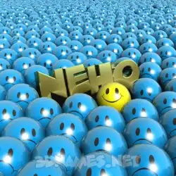 nehq in Special Smileys style - 3D name wallpaper