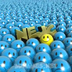 nejc in Special Smileys style - 3D name wallpaper