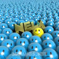 nela in Special Smileys style - 3D name wallpaper