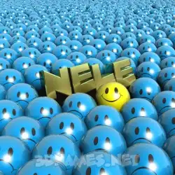 nele in Special Smileys style - 3D name wallpaper