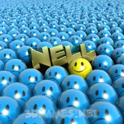 nell in Special Smileys style - 3D name wallpaper