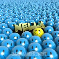 nella in Special Smileys style - 3D name wallpaper