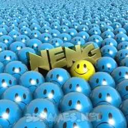 neng in Special Smileys style - 3D name wallpaper