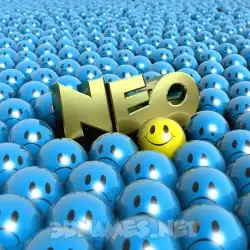 neo in Special Smileys style - 3D name wallpaper