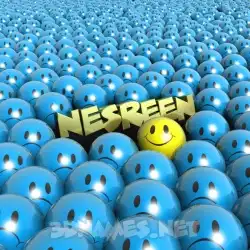 nesreen in Special Smileys style - 3D name wallpaper