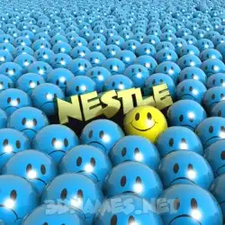 nestle in Special Smileys style - 3D name wallpaper