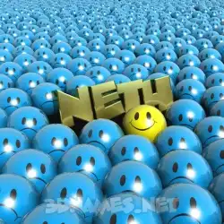neth in Special Smileys style - 3D name wallpaper