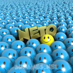 neto in Special Smileys style - 3D name wallpaper