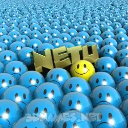 netu in Special Smileys style - 3D name wallpaper