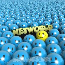 networld in Special Smileys style - 3D name wallpaper