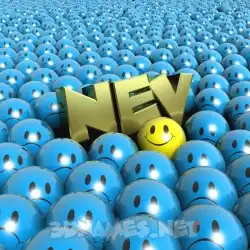 nev in Special Smileys style - 3D name wallpaper