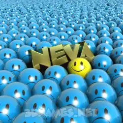 neva in Special Smileys style - 3D name wallpaper