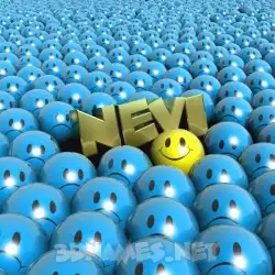 nevi in Special Smileys style - 3D name wallpaper