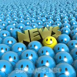 news in Special Smileys style - 3D name wallpaper