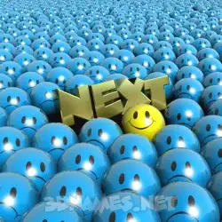 next in Special Smileys style - 3D name wallpaper