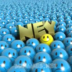 ney in Special Smileys style - 3D name wallpaper